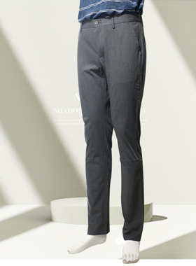 S0CXK00603新款休闲商务男装春夏款品牌灰色休闲裤长裤修身中腰