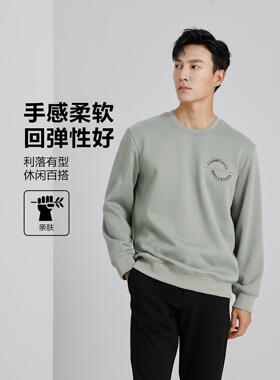 Q1DTX0033Y 0031Y利家男装冬季新款商务时尚圆领加厚卫衣长袖T恤