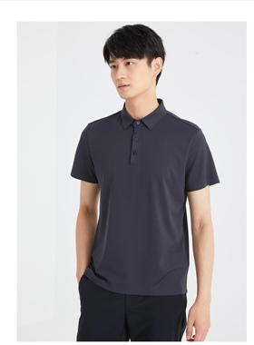 利家男装夏新款商务休闲短袖T恤男翻领修身24XTX9101S 9102 9103
