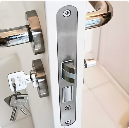 不锈钢7250静音分体门锁室内门锁钥匙锁体家用卧室门锁具套装