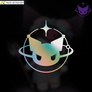 卡通个性镂空库洛米星球车贴马里兰乐园后备箱保险杠后玻璃装饰贴