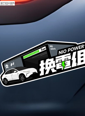 换电组车贴适用于蔚来ES6EC6ES8ET5T乐道L60L90个性创意玻璃装饰