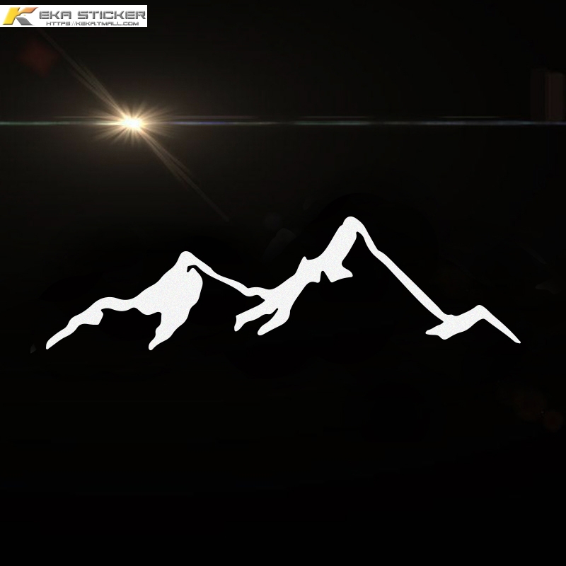 可卡个性雪山山脉车贴