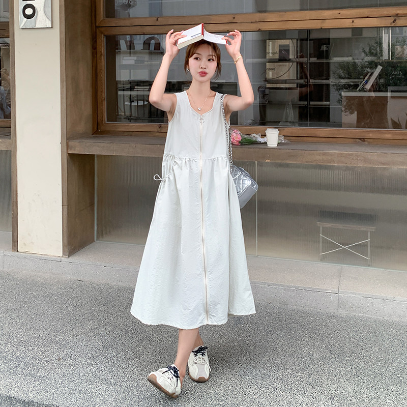 简单大方的无袖连衣裙女夏季2025新款小个子设计感休闲工装背心裙,女装连衣裙,浙宝289