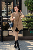 新中式国风盘扣西装外套女2025春秋新款设计感小个子宽松休闲上衣，女装西装，浙宝289