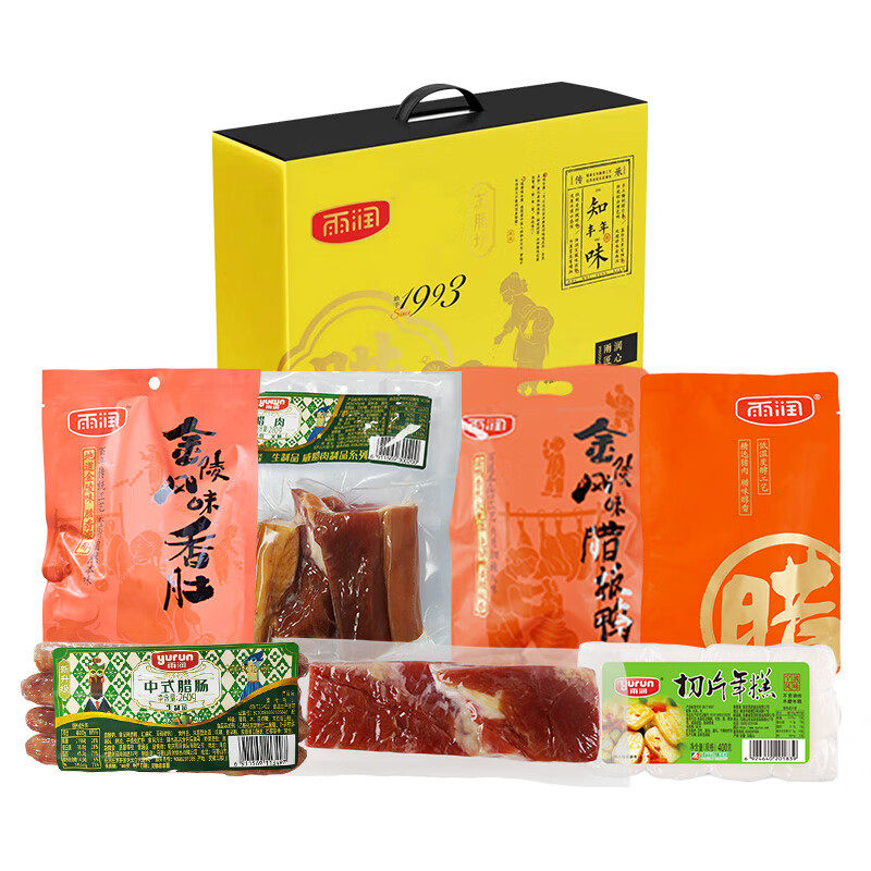 雨润礼盒知味丰年2010g腊肠板鸭腊味腊肉大礼包春节年货礼品送人
