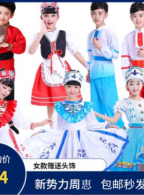 儿童俄罗斯表演服女童宫廷风