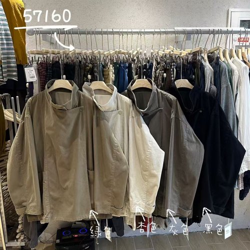 胖mm休闲风设计感立领双口袋外套