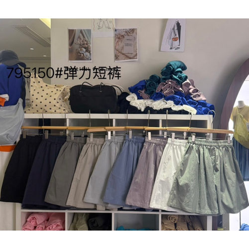 胖mm慵懒休闲风百搭高腰阔腿短裤