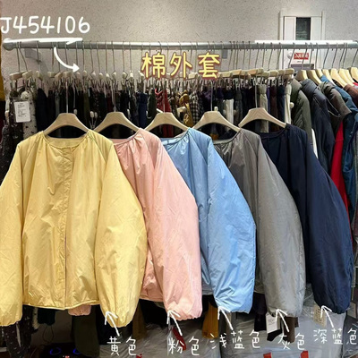 胖mm慵懒松弛风圆领加厚棉服外套