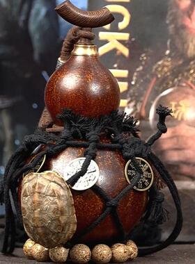 葫芦水壶李子柒非遗文化酒葫芦天然大漆酒壶黑神话悟空一物一图