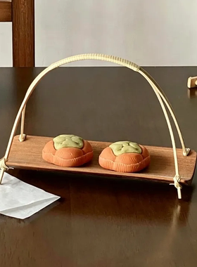 竹编点心盘新中式餐厅水果盘