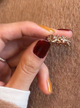 韩轻奢闪原创玫瑰金开口女