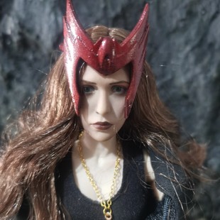 现货-第三方旺达幻视绯红女巫1/6头盔配件自D 兵人模型手办