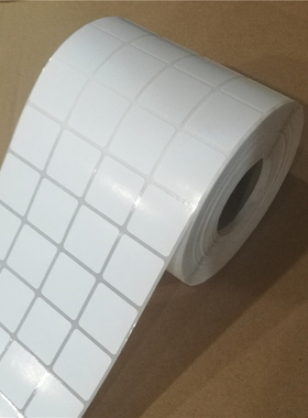 铜版不干胶纸20X20 18X18贴纸标签GT820 ZT210 230条码打印纸热卖