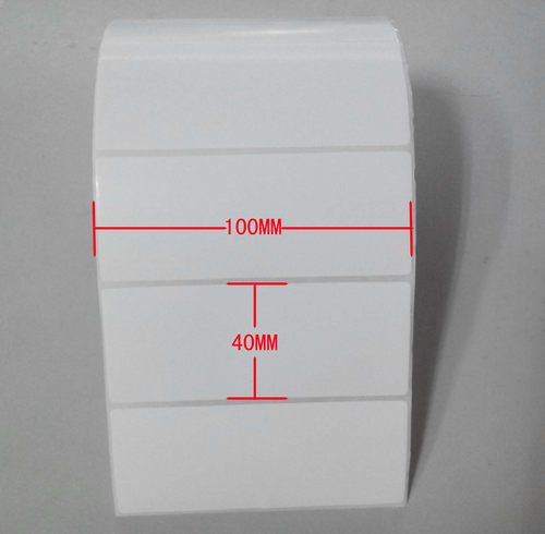 100X40加粘铜版不干胶标签纸