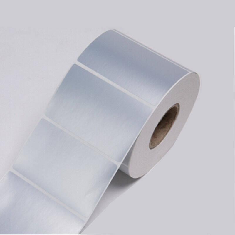60X40银色标签纸TSCTE244 344条码纸ZD888T 421T消银龙打印纸热卖