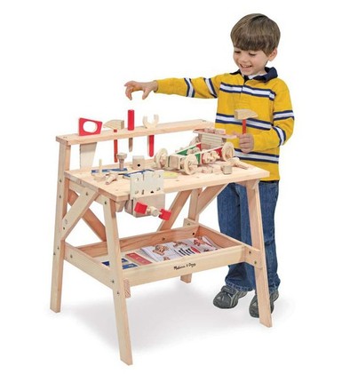 外贸儿童实木工作台拆装螺母组合套装过家玩具男孩益智木制工具箱