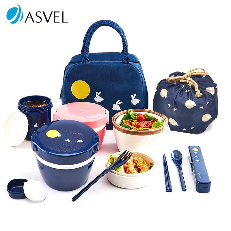 日本可微波炉加热保温饭盒不锈钢