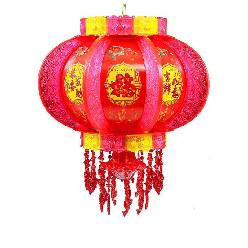 旋转灯笼新年360度电动七彩led走马灯大门阳台春节元旦乔迁新婚