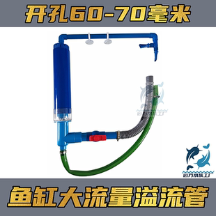 鱼缸过滤器60孔65孔70孔配件管子三重溢流管套装吸粪上下水diy