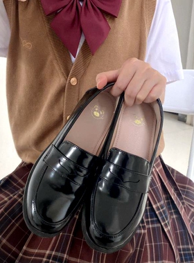 《欧奈川》熊熊星球原创基础款中跟正统小皮鞋日系JK制服鞋子加绒