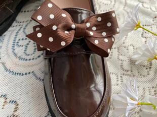 熊熊星球原创设计 日系布面甜美波点鞋夹 制服鞋JK小皮鞋鞋夹