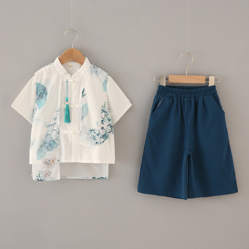 男童汉服唐装夏季套装中式表演服