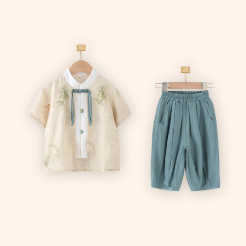 男童汉服唐装夏季套装