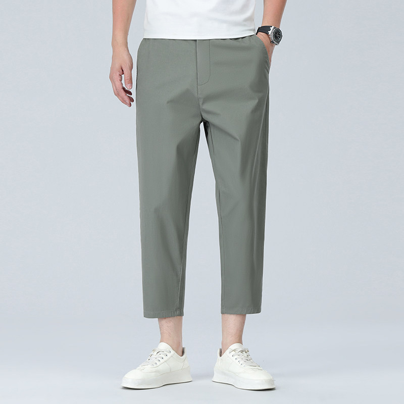八分裤男款纯棉夏季薄款160矮个子宽松小直筒显瘦九分休闲裤男士