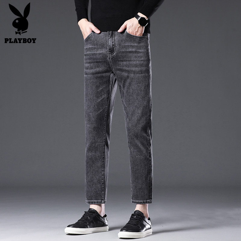 PLAYBOY九分牛仔裤男款