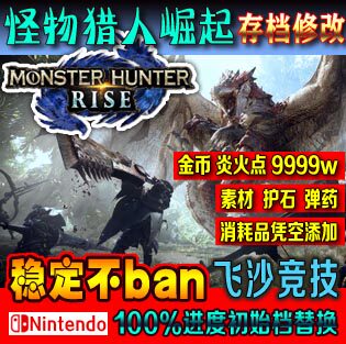 NS怪物猎人崛起Rise存档修改 SwitchMHR金钱调查护石素材装备弹药