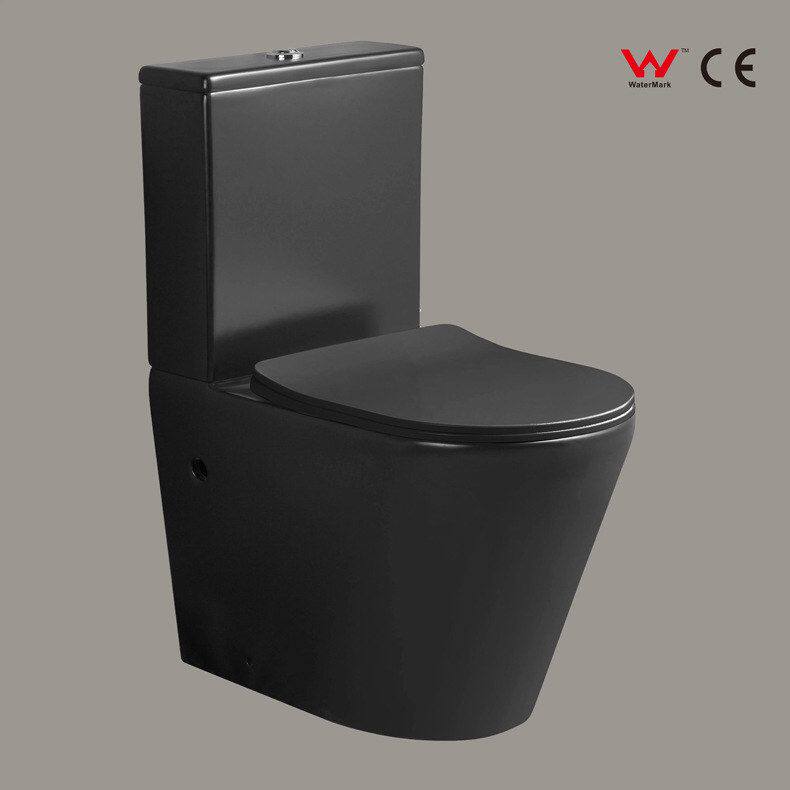澳洲认证WATERMARK分体马桶对冲式超旋款优等陶瓷座便器哑光黑色