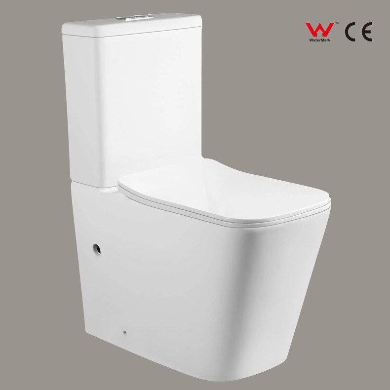欧洲建材店同款CE认证大管道WC横排对冲分体马桶坐便器厂家B2B