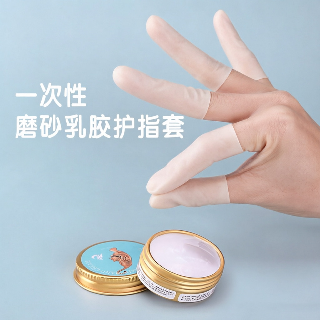 乳胶手指套护指一次性保湿耐磨防滑防裂防冻防干防水干活保护套