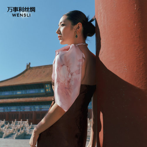 万事利十二花神联名系列丝巾