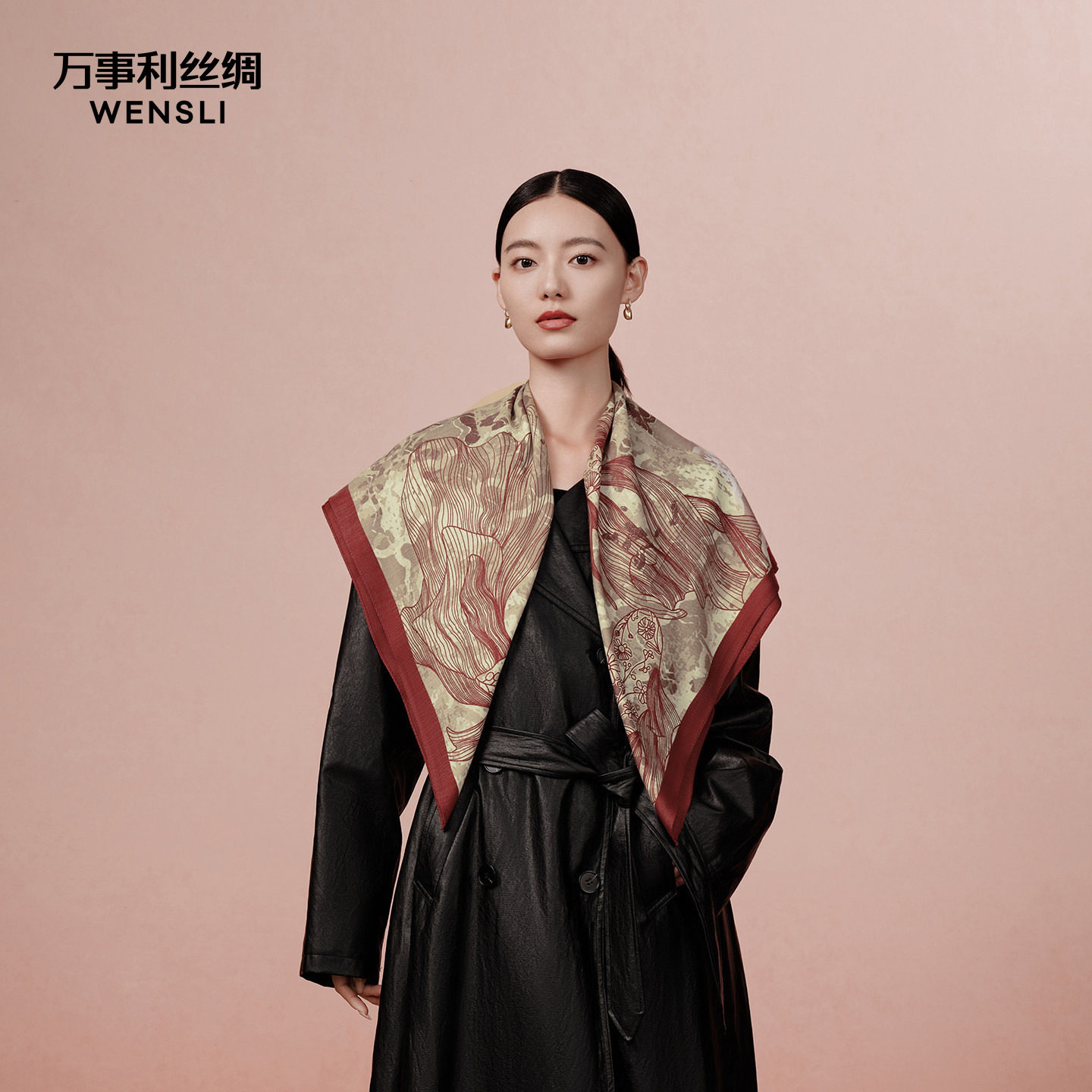 [生日礼物]万事利秋冬新品丝羊毛披肩&绵羊毛系列围巾女士礼盒