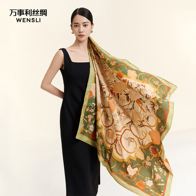 万事利超大方巾朝露晞