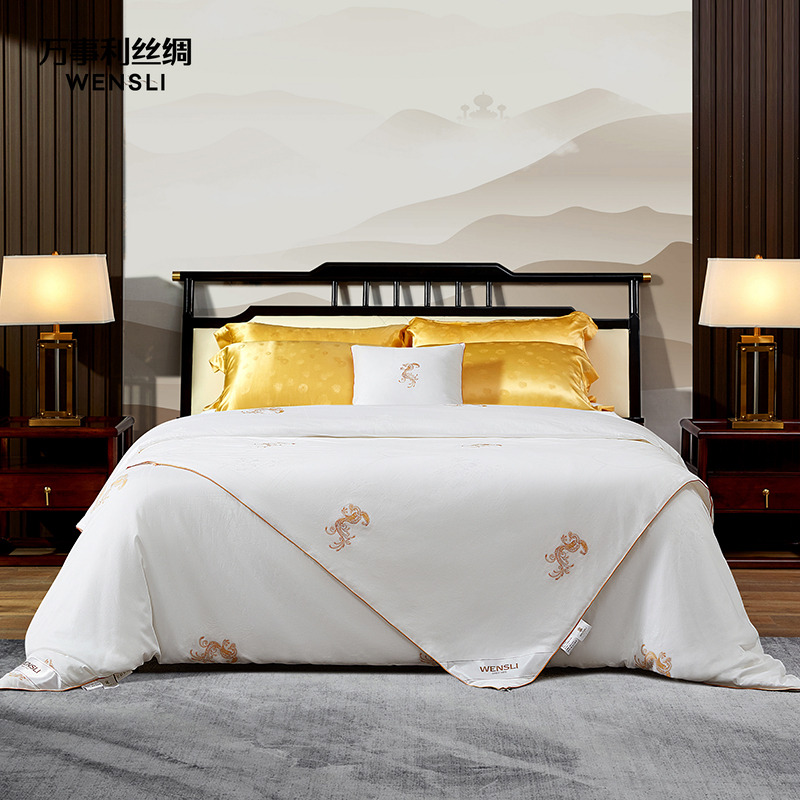 万事利桑蚕丝被子母被凤来仪