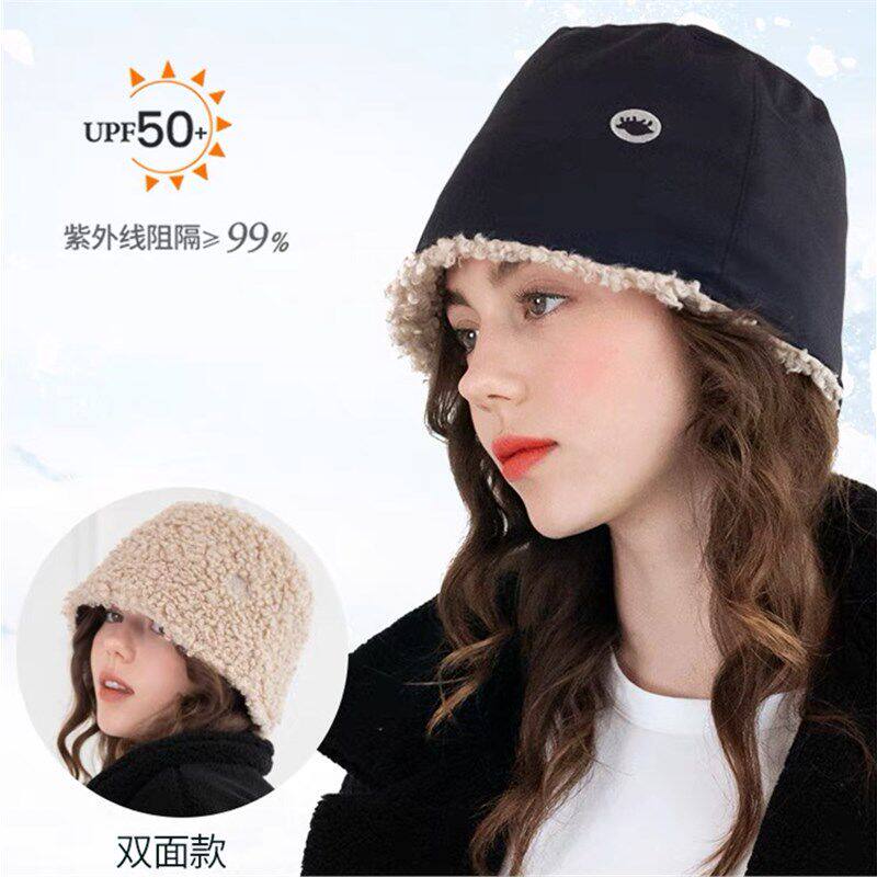 现货后益hoii Hosea.Ho秋冬保暖暖绒双面圆筒帽加绒架后百搭水桶