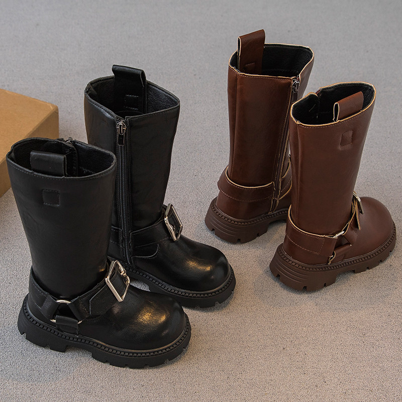 女童靴子2024春秋新款儿童鞋子女孩长靴高筒靴皮靴单靴洋气中大童,童鞋/婴儿鞋/亲子鞋,皮靴,淘宝优惠券,粉丝福利购,淘宝优惠卷