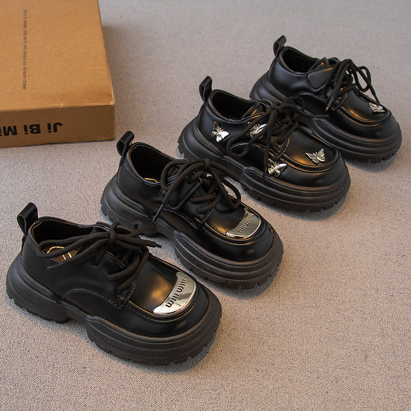 儿童皮鞋2024春秋新款男童鞋子女童公主鞋单鞋黑厚底乐福鞋英伦风,童鞋/婴儿鞋/亲子鞋,皮鞋,淘宝优惠券,粉丝福利购,淘宝优惠卷