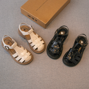 子小女孩公主鞋 女童凉鞋 儿童鞋 新款 软底中大童休闲潮 包头2025夏季