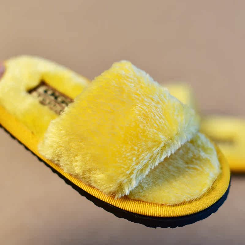 Pantoufles enfants en suède pour printemps - semelle plastique - Ref 1033686 Image 5