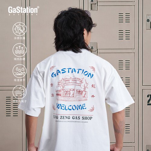 Gastation龙井商店2.0短T 复古港风印花索罗娜速干短袖文化衫
