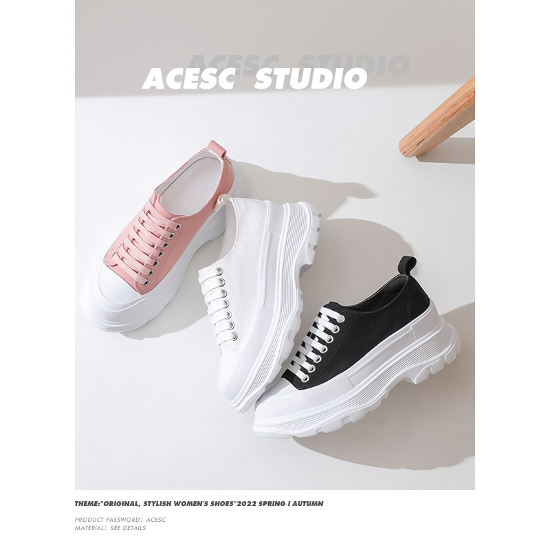 2022年帆布鞋新款春秋麦昆小白