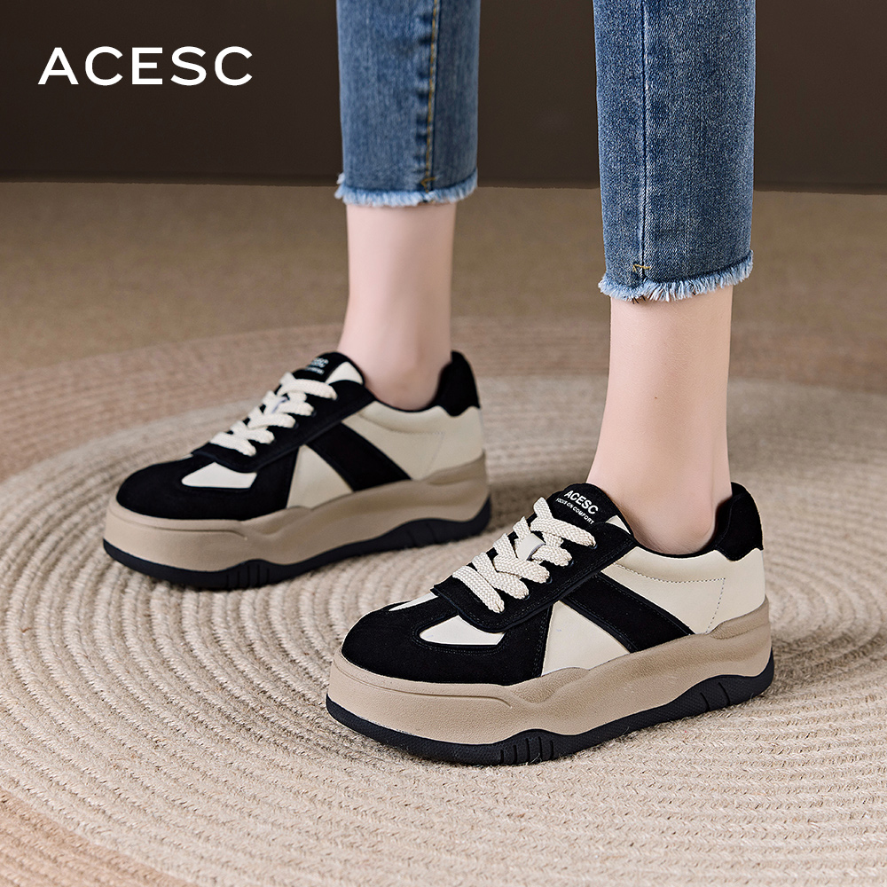 增高厚底圆头休闲鞋百搭