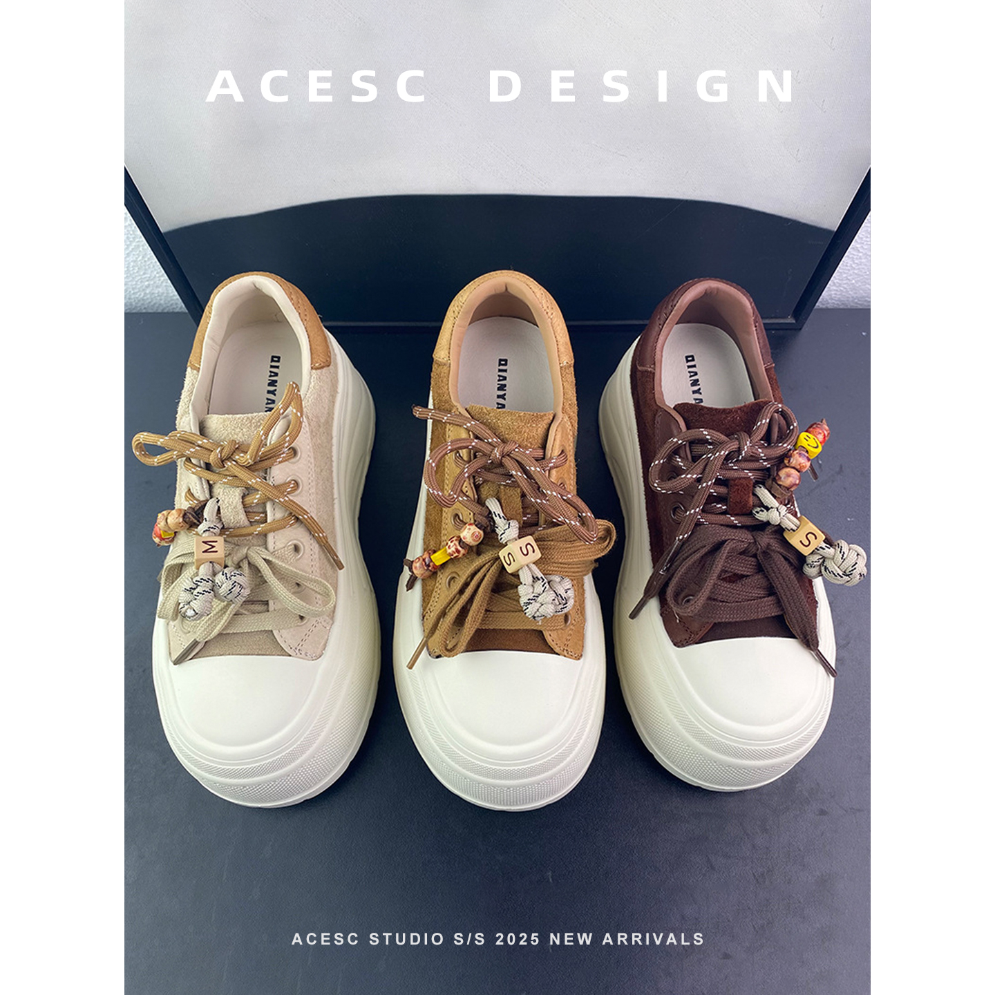 欧货真皮轻便厚底休闲小白鞋女2025秋新款百搭小个子增高运动板鞋