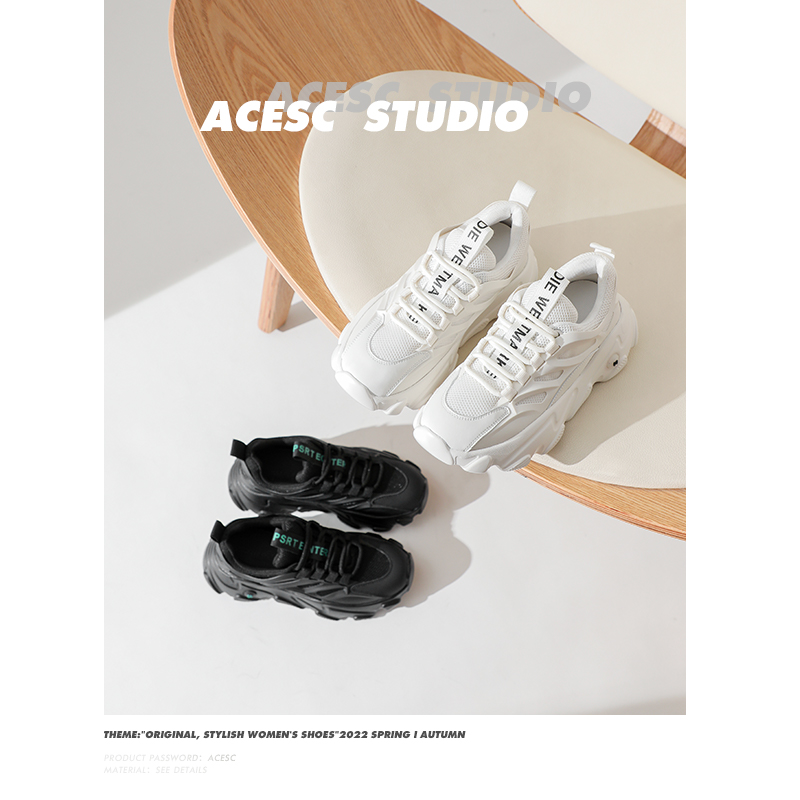 艾斯臣老爹鞋女潮ins复古新款夏季炸街百搭显脚小运动休闲鞋
