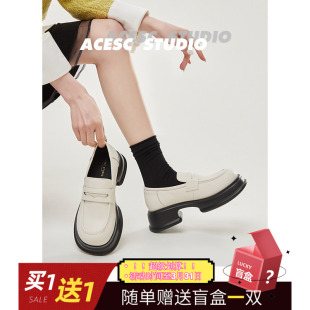 百搭增高 春秋英伦风小皮鞋 艾斯臣厚底乐福鞋 女真皮软底新款